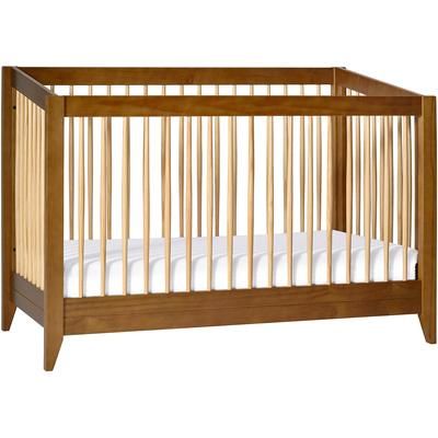 Babyletto Sprout 4-in-1 Convertible Crib w/Toddler Bed Conversion Kit - Chestnut / Natural