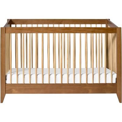 Babyletto Sprout 4-in-1 Convertible Crib w/Toddler Bed Conversion Kit - Chestnut / Natural