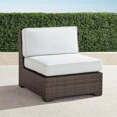 Set of 2 Palermo Modular Seating Collection in Bronze Wicker - Center Chairs, Standard, Rumor Stone - Frontgate