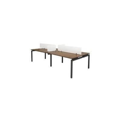 4-Person Benching Workstation w/ 60" x 24" Worksurfaces