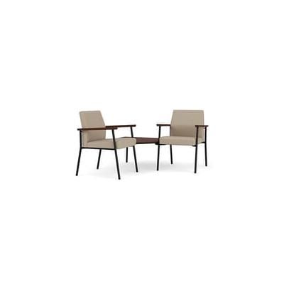 Mystic 2 Chairs w/ Connecting Corner Table in Upgrade Fabric or Healthcare Vinyl