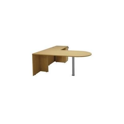 Maple Peninsula L-Shaped Desk