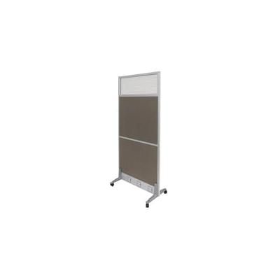30"W x 68"H Mobile Portable Partition w/Glass Window