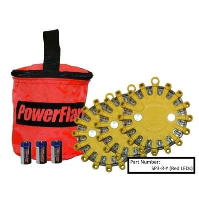Powerflare 3-Pack PowerFlare Soft Pack Green LEDs Blue Shell SP3-G-BL