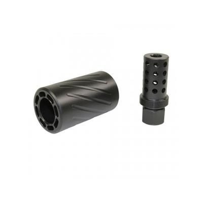 Guntec USA AR-15 Muzzle Comp w/QD Blast Shield Black Nitride SPITFIRE