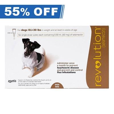 Revolution For Small Dogs 5.1 To 10kg (Brown) 6 Pack - 55% Off Today