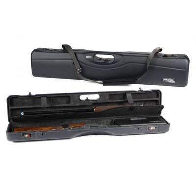 Negrini OU/SxS/Auto/Pump UNICASE Luxury Travel Shotgun Case Navy Blue/Grey Interior L37.50in x W7in x D5in 16406LR-UNI/5590
