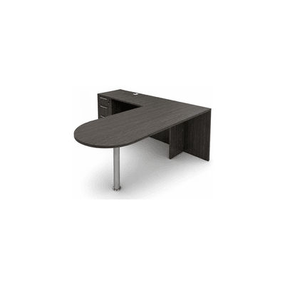 Charcoal Peninsula L-Shaped Desk