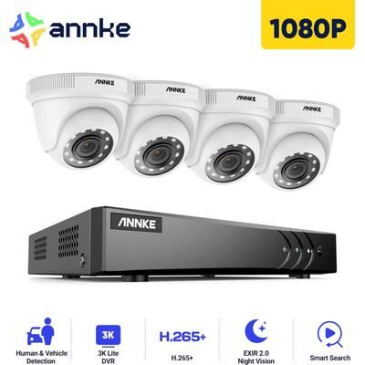 Kit caméra de surveillance filaire 8CH 5MP dvr enregistreur + 4 caméra hd 1080P extérieur vision