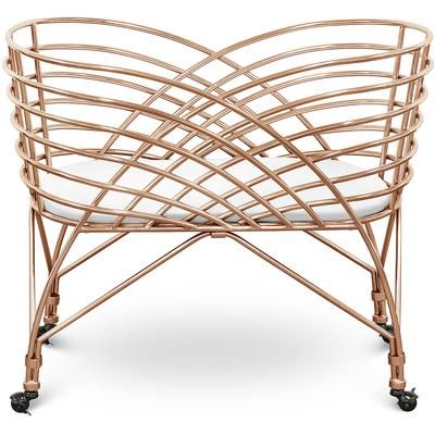 Nursery Works Aura Metal Bassinet - Rose Gold