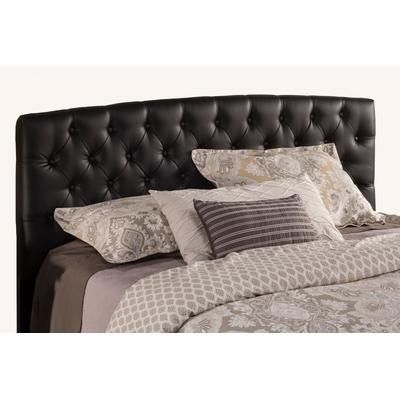 Hillsdale Furniture Hawthorne King/Cal King Upholstered Headboard with Frame, Black Faux Leather - 1952BKF