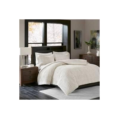 Madison Park Adelyn Twin/Twin XL Ultra Plush Down Alternative Comforter Set in Ivory - Olliix MP10-4801