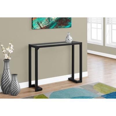 Accent Table / Console / Entryway / Narrow / Sofa / Living Room / Bedroom / Metal / Tempered Glass / Black / Clear / Contemporary / Modern - Monarch Specialties I 2106