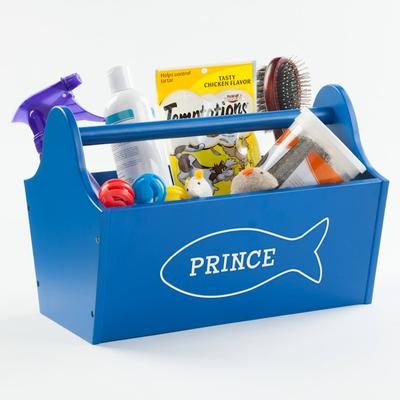 Personalized Sweet Cat Storage Caddy Blue, 9 IN