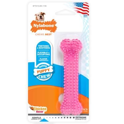 Pink Dental Puppy Bone Chew, X-Small