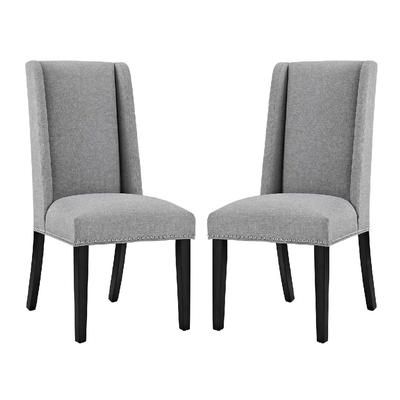 Baron Dining Chair Fabric Set of 2 EEI-2748-LGR-SET