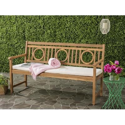 Montclair 3 Seat Bench in Natural/Beige - Safavieh PAT6736A