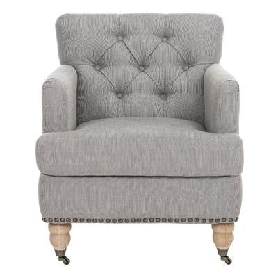 Colin Tufted Club Chair in Stone/Grey/White Wash - Safavieh HUD8212E