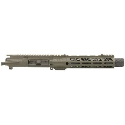 Grid Defense Complete Upper Receiver 5.56mm 7.5 inch Pistol Length 4150 M4 Barrel 1-7 Twist 9 inch Octagon M-LOK Rail Dimpled Flash Can OD Green