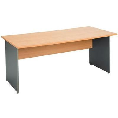 Basik Bureau Droit L160 Hetre / Alu - Simmob