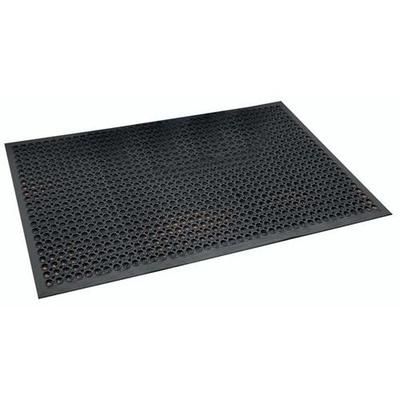 Tapis Caoutchouc Polyvalent Biseaute Antifatigue Noir 91x152 Cm - Notrax