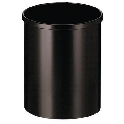 Poubelle Ronde Metal 15l Noire - Vepabins