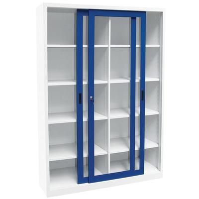Armoire Mono P. Couliss Transp Xh2000xp450 Mm Gris/bleu L150 - Manutan Expert