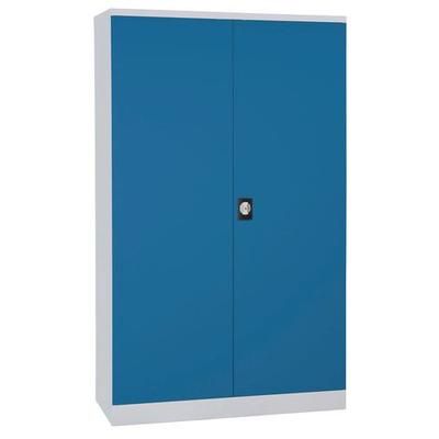 Armoire A Monter Pt Bat - H1950xp423xl120 - 0 Gris/bleu+4tab - Manutan Expert