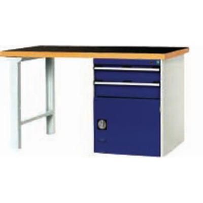 bott 1 établi fixe cubio combi avec 2 tiroirs + 1 armoire - largeur 150 cm - arphénol
