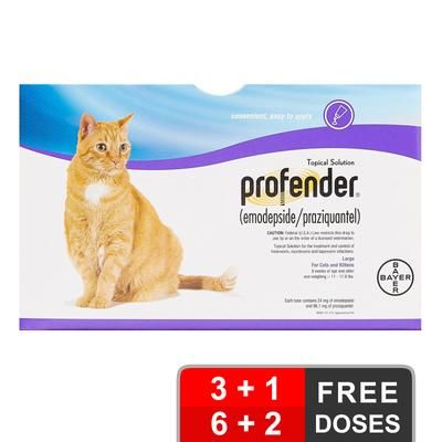 Profender Large Cats (1.12 Ml) 11-17.6 Lbs 6 Doses + 2 Free