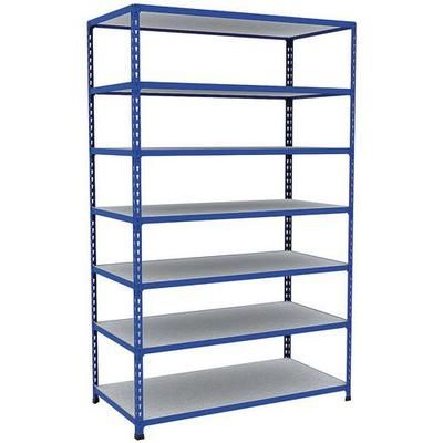rayonnage d'archives rapid 2 1980x1220x610 7 tab metal bleu