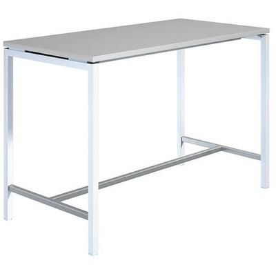 Table Haute Creo Structure Blanche Plateau Gris L 160 - Quadrifoglio