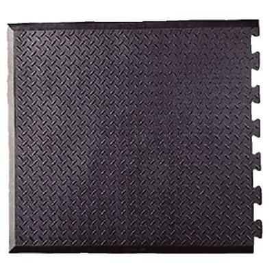 tapis antifatigue terminal clipsable noir - 71x79cm