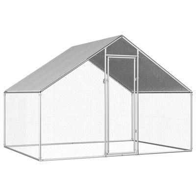 vidaXL Outdoor Chicken Cage 2.75x2x1.92 m Galvanised Steel