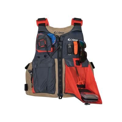Onyx Outdoor Kayak Fishing Vest - Adult Universal - Tan/Grey 121700-706-004-17