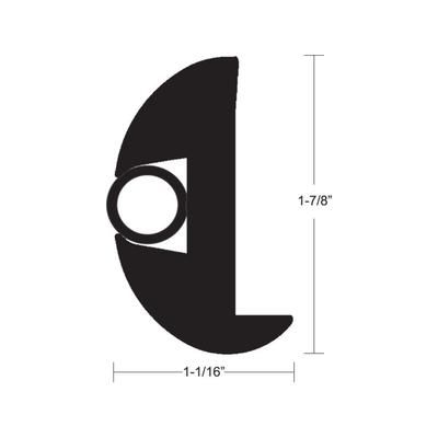 TACO Marine Flex Vinyl Rub Rail Kit - Black w/Black Insert - 50' - 1-7/8" x 1-1/16" V11-2423BBK50-2