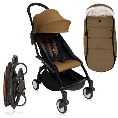 Babyzen 2018 / 2019 Yoyo+ 6+ Stroller & Polar Footmuff - Black / Toffee