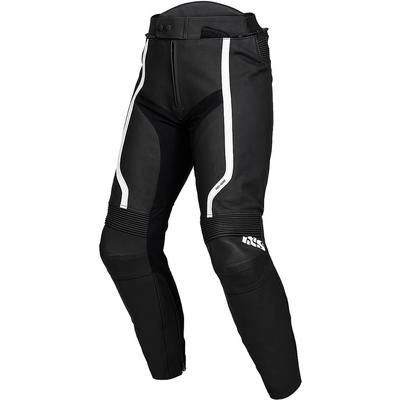 IXS Sport RS-600 1.0 Pantaloni moto in pelle, nero-bianco, dimensione L