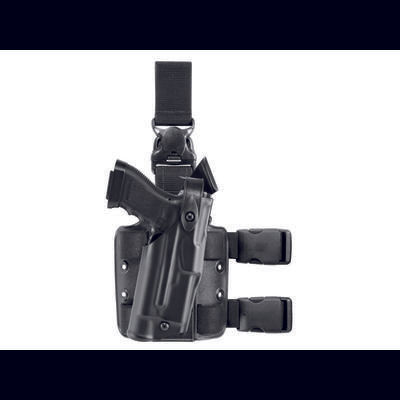 Safariland 6305 ALS/SLS Drop-Leg Glock Holster w/Quick-Release Leg Strap Glock 17 Right Hand STX Tactical Black 6305-8325-131