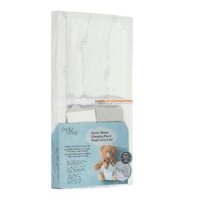 Evolur 3-Sided Contour Changing Pad w/ 2 cotton covers in White - Dream On Me 286