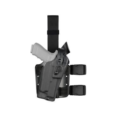 Safariland Model 6304RDS-SP10 ALS/SLS Drop Leg Holster S&W M&P 9mm/.40 & M&P 2.0 .40 only w/Sure Fire X300 RH Plain Single Strap Universal Flex