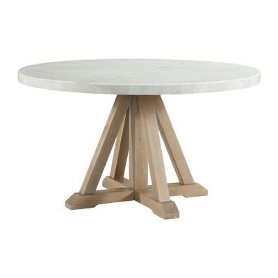 Liam Round Dining Table in White & Natural - Picket House Furnishings CDLW180RDT