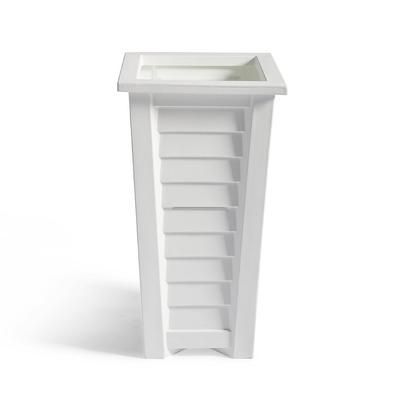 Plymouth Easy-Care Tapered Planter - White - Grandin Road