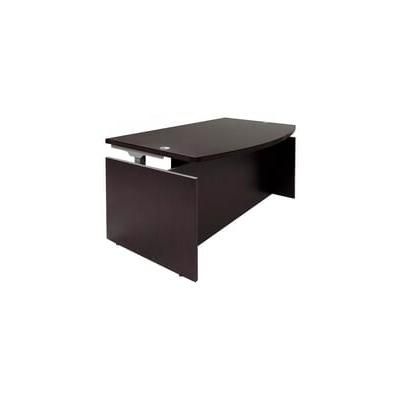 Mocha Adjustable Height Bow Front Desk
