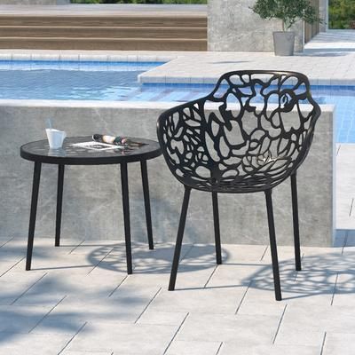 Modern Devon Aluminum Chair - LeisureMod DCA23BL