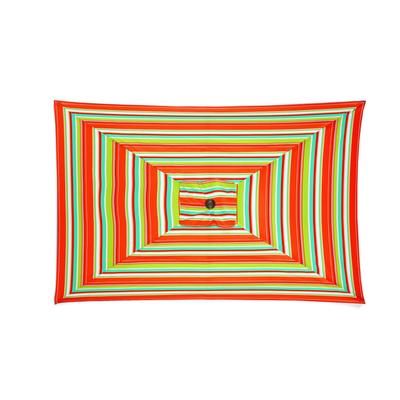 6' x 10' Oversized Rectangular Umbrella by BrylaneHome in Covert Breeze 6.5' x 10' Heavy Duty Fade-Resistant w/ Easy-Turn Crank