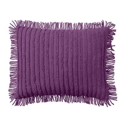 Chenille 100% Cotton Sham by BrylaneHome in Eggplant (Size STAND) Pillow
