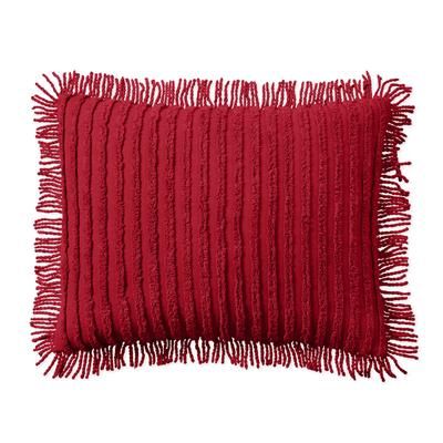 Chenille Sham by BrylaneHome in Burgundy (Size STAND) Pillow