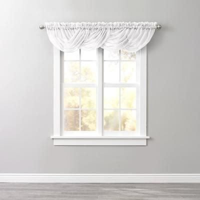 BH Studio Sheer Voile Toga Valance by BH Studio in Eggshell Window Curtain