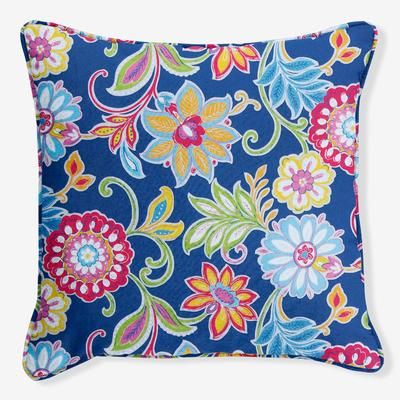 BH Outdoor Performance 20" Square Throw Pillow by BrylaneHome in Granada Outdoor Patio Accent Pillow Cushion